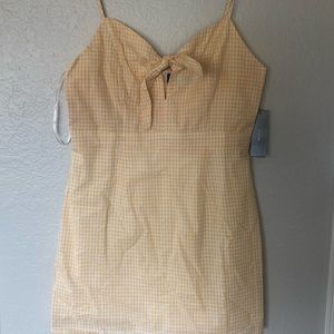 Yellow check LuLu’s mini dress. NWT.